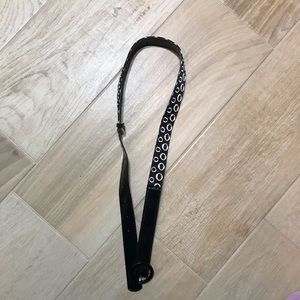 Black silk belt w/ white circles